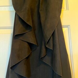Cute ultra suede Long Black Sleeveless Wrap you can’t pass up